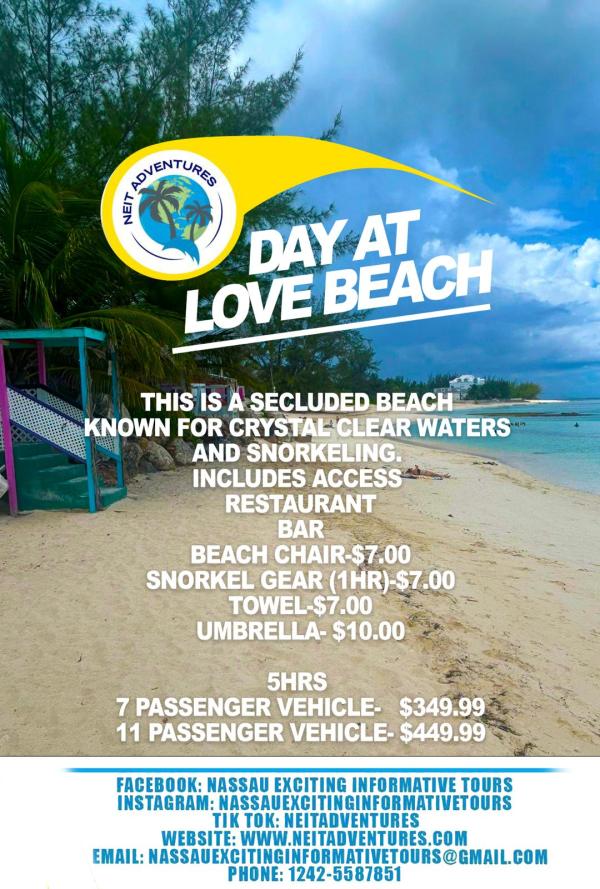 Day At Love Beach (1-7 passengers)